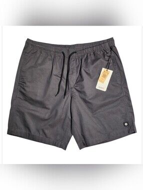 Element Men's Elastic Waist Walkshorts Charcoal Gray Size Large 9.5" Inseam